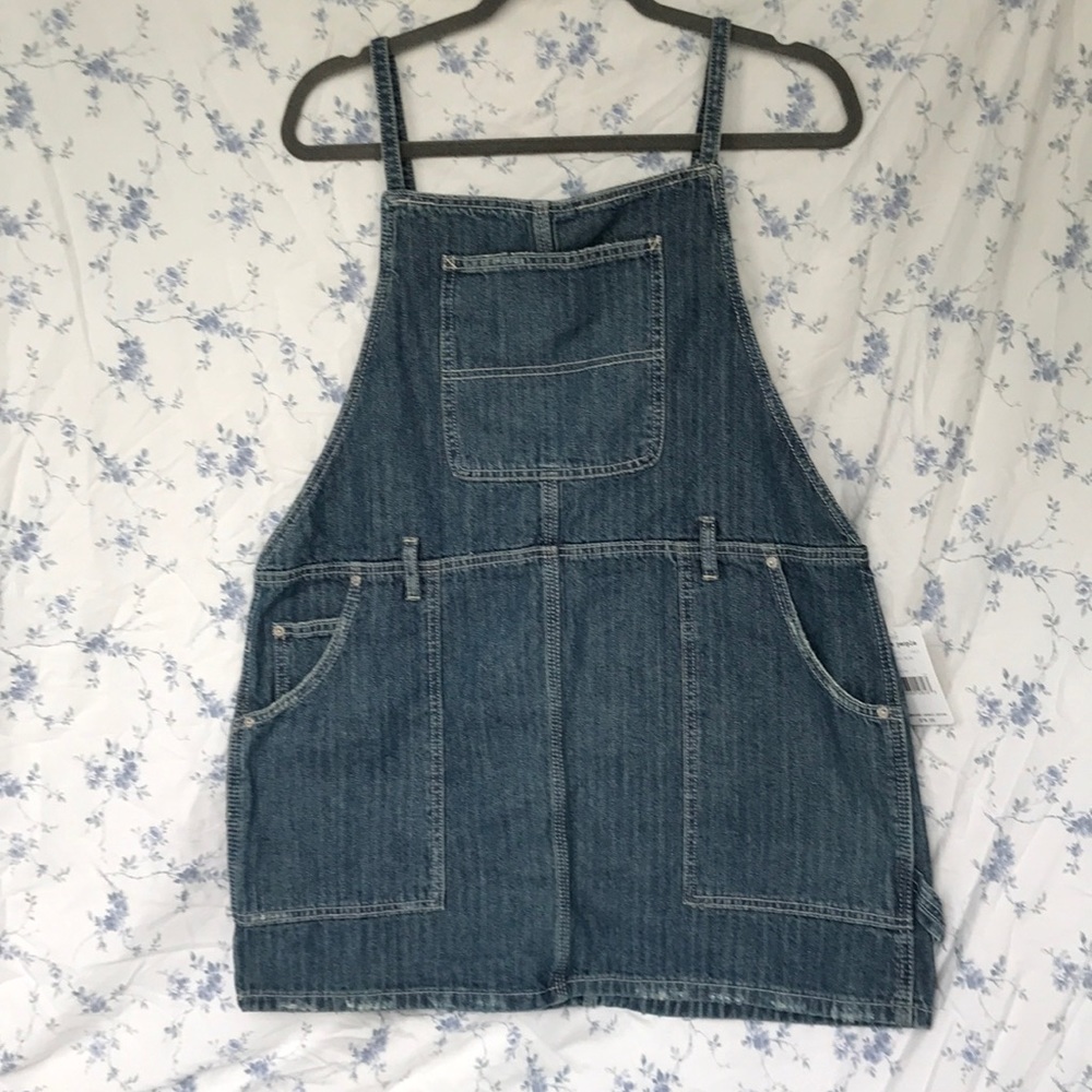 Free People denim skirt overalls